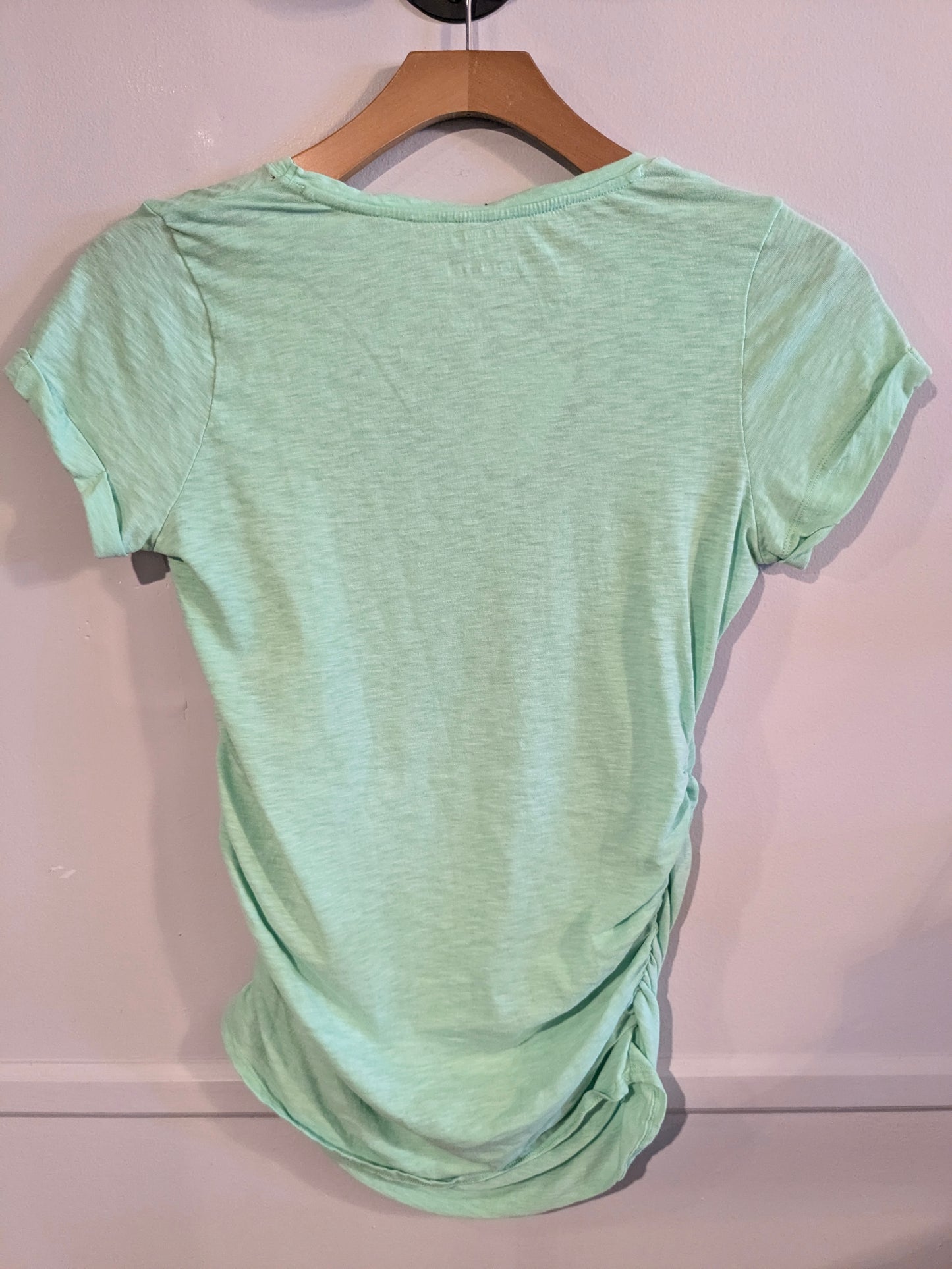 Classic scoop neck fitted cuffed SS tee, Multi