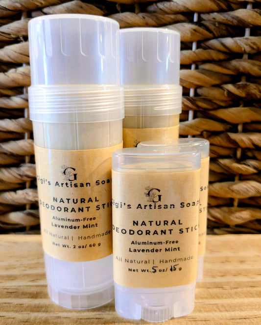 All-natural handmade deodorant stick, Lavender Mint