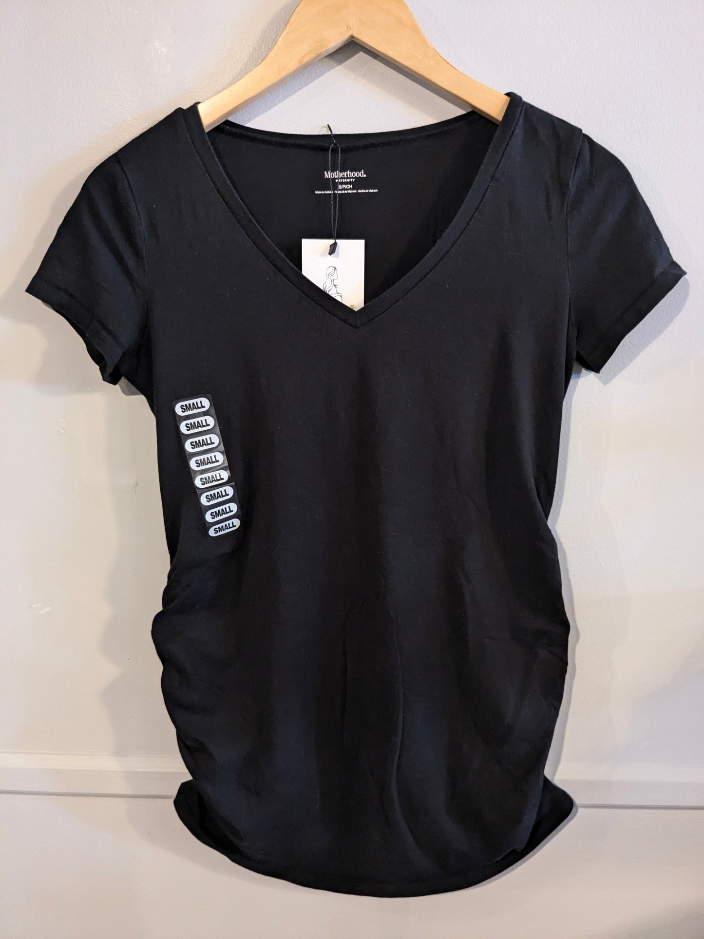 Essential fitted v-neck SS tee, Multi
