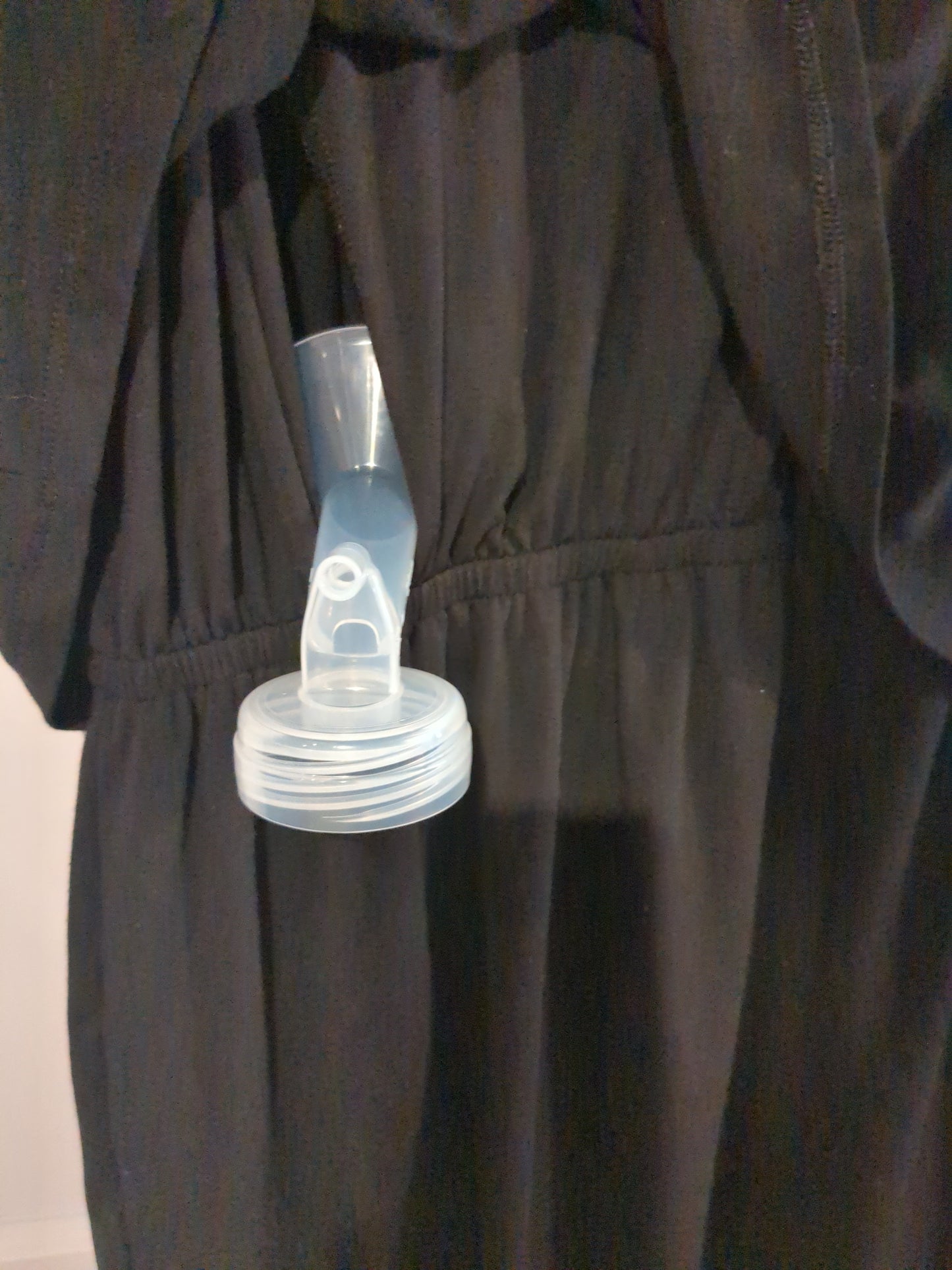 Front access flowy nursing tank, Black -NF