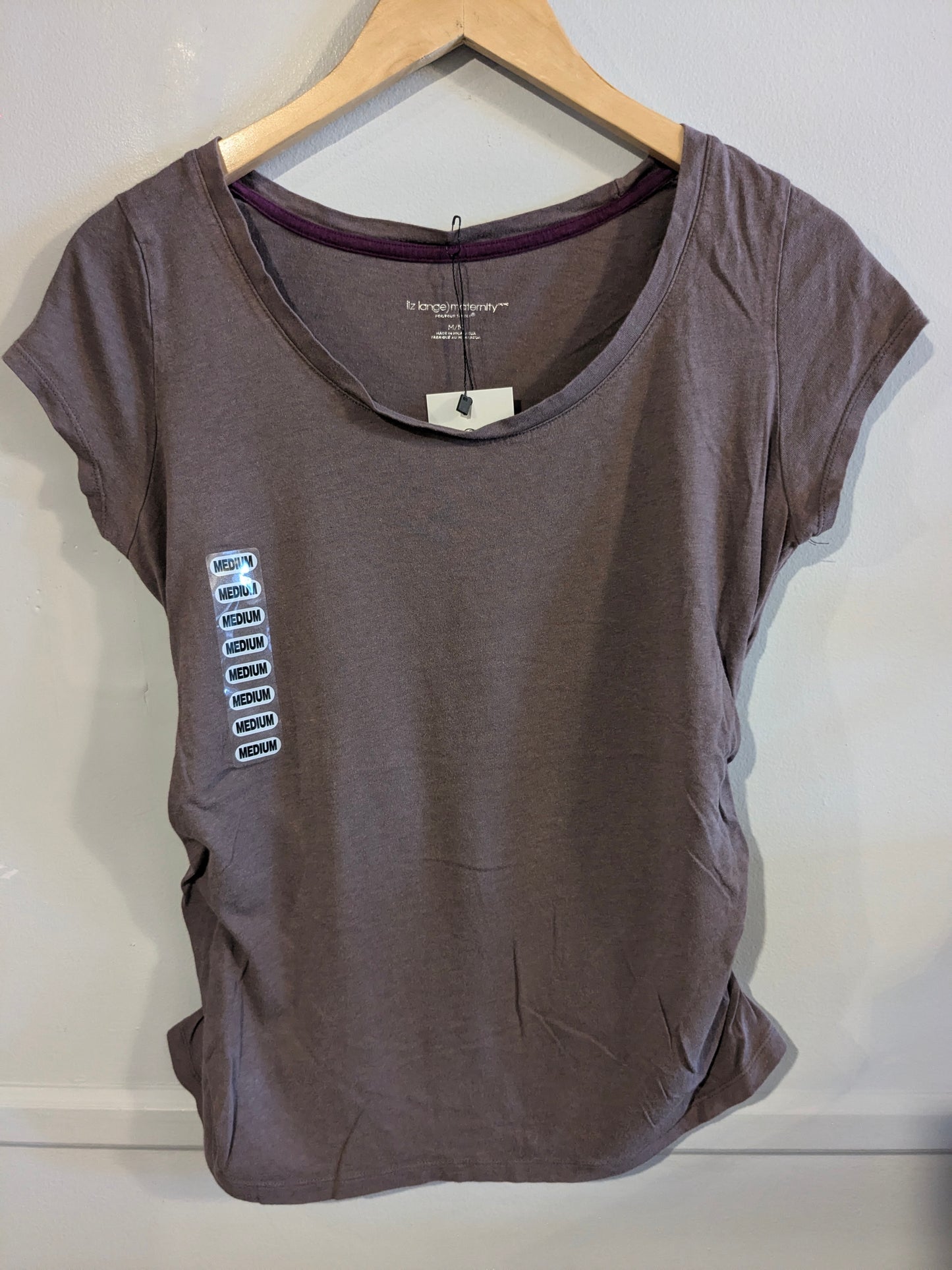 Essential fitted scoop neck SS tee, Multi