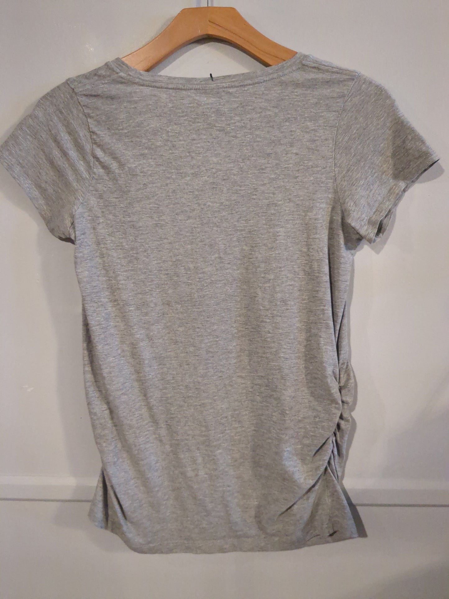 flower heart SS graphic tee, Grey