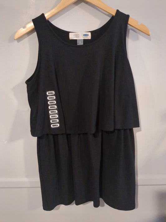 Front access flowy nursing tank, Black -NF