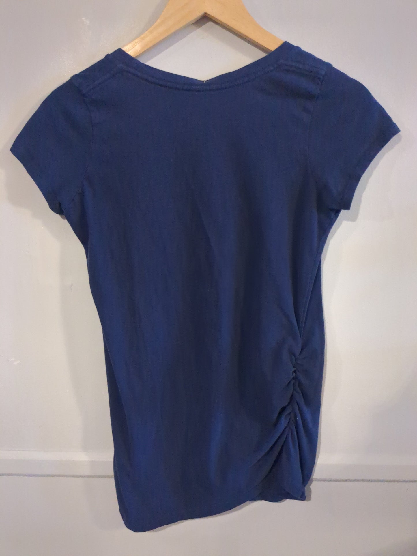 'this is the last one seriously' fitted SS graphic tee, Navy