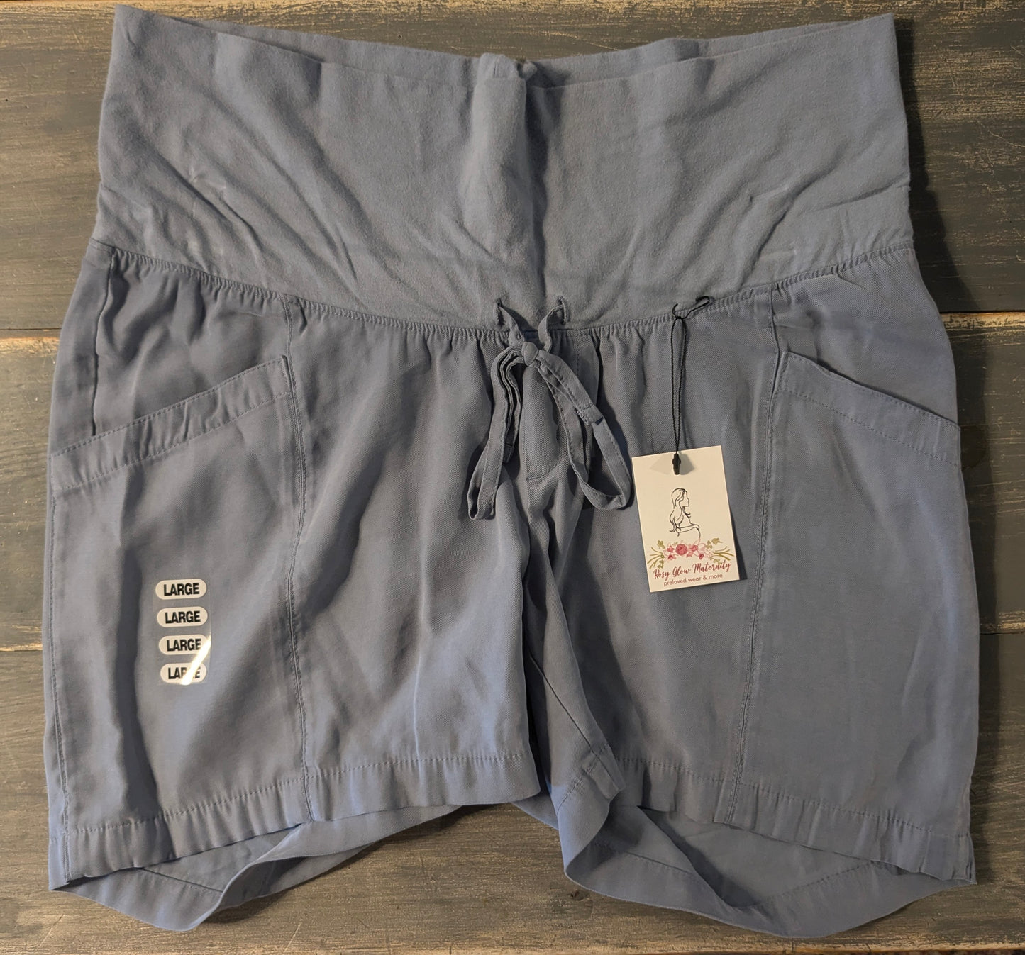 Mid panel 5" casual shorts w/ pockets, Dusty blue