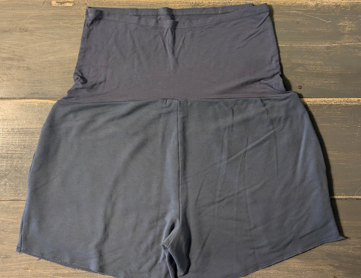 Extra cozy full panel 4.5" pocket lounge shorts, Dusty blue