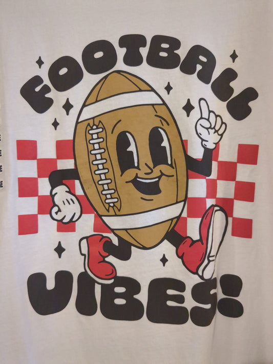 'football vibes' SS graphic tee, White