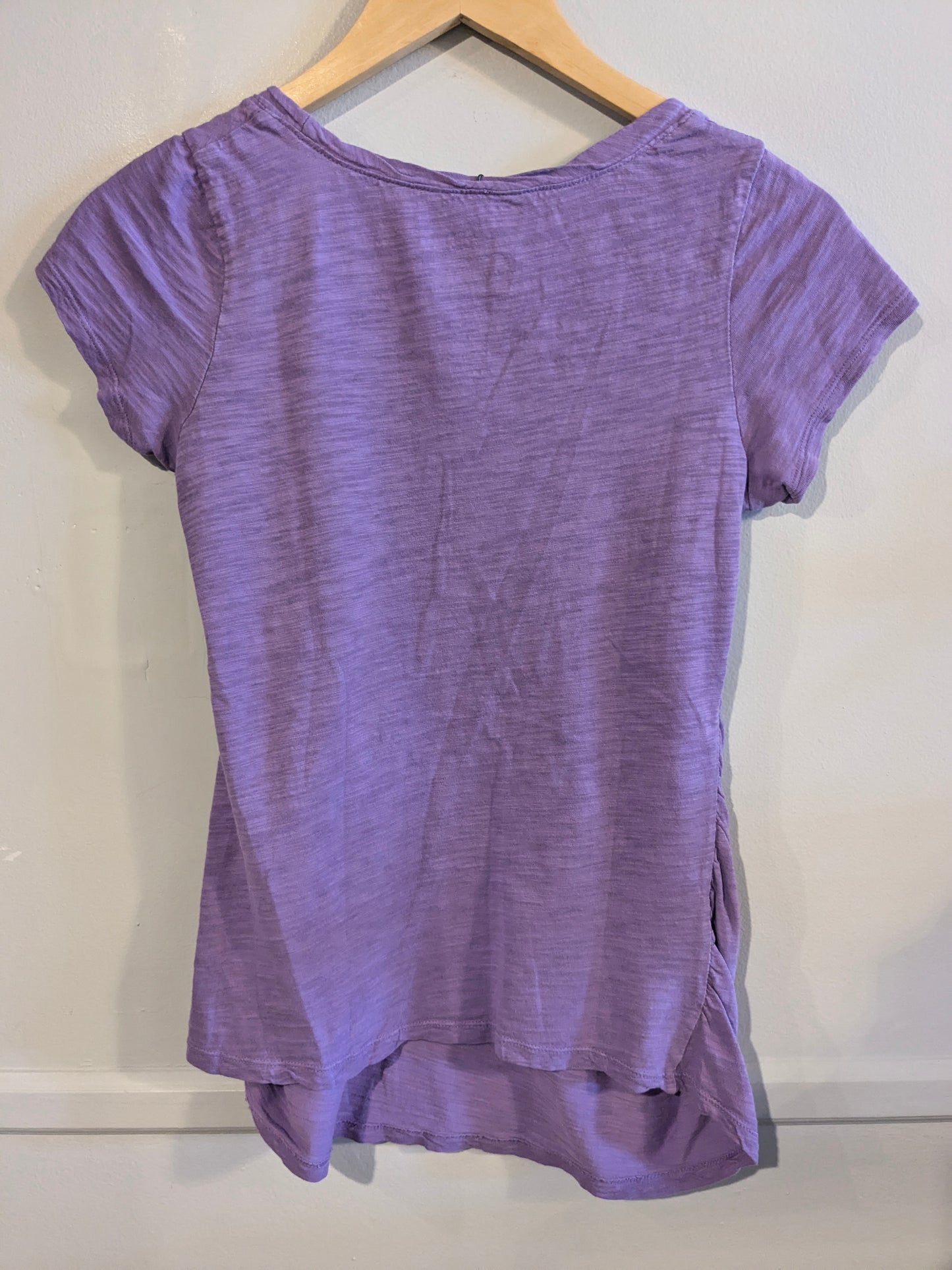 Essential fitted scoop neck SS tee, Grape