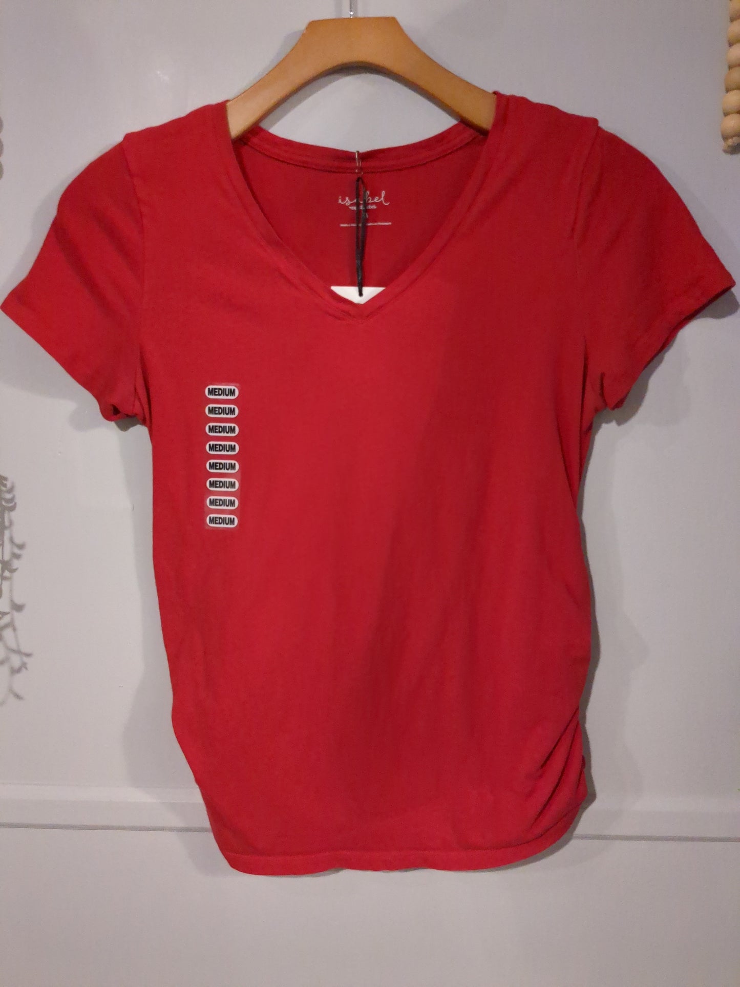 Essential fitted v-neck SS tee, Multi