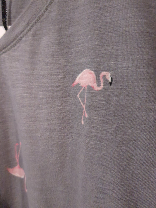 Essential extra long fitted v-neck SS tee, Multi