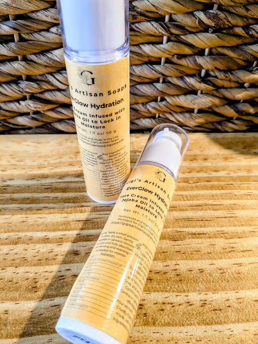 All-natural EverGlow Hydration face cream inf. w/ jojoba oil