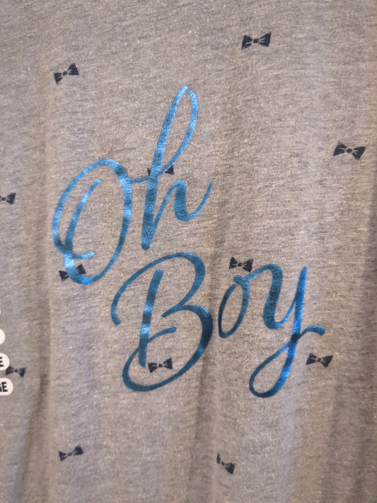 'Oh Boy' SS graphic tee, Grey