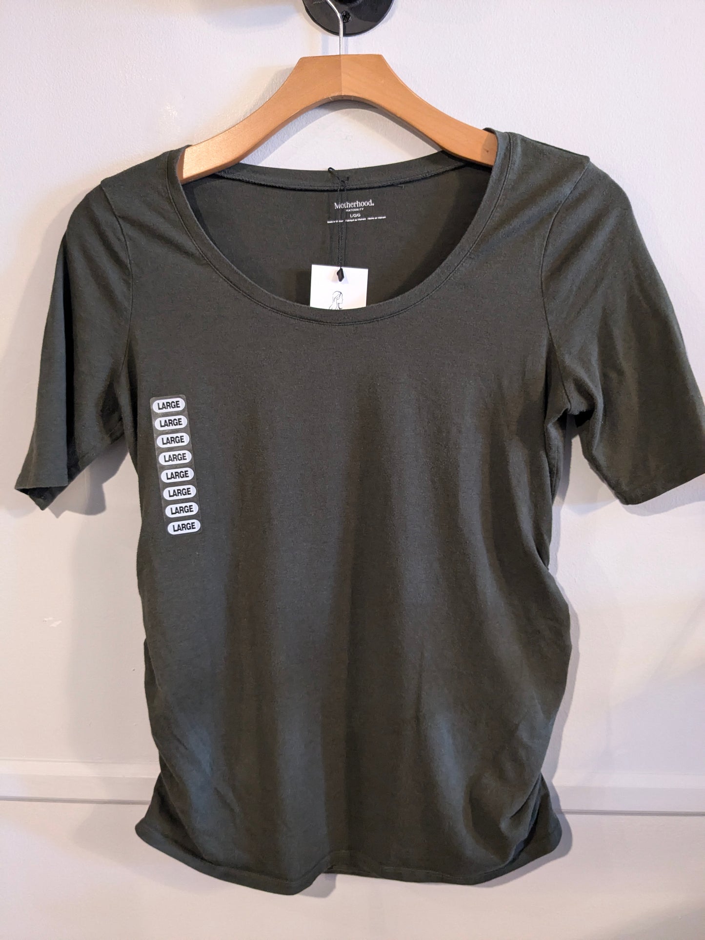 Essential fitted scoop neck SS tee, Multi