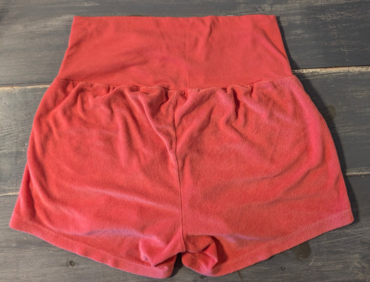 Mid panel terrycloth 3.5" pocket lounge shorts, Salmon