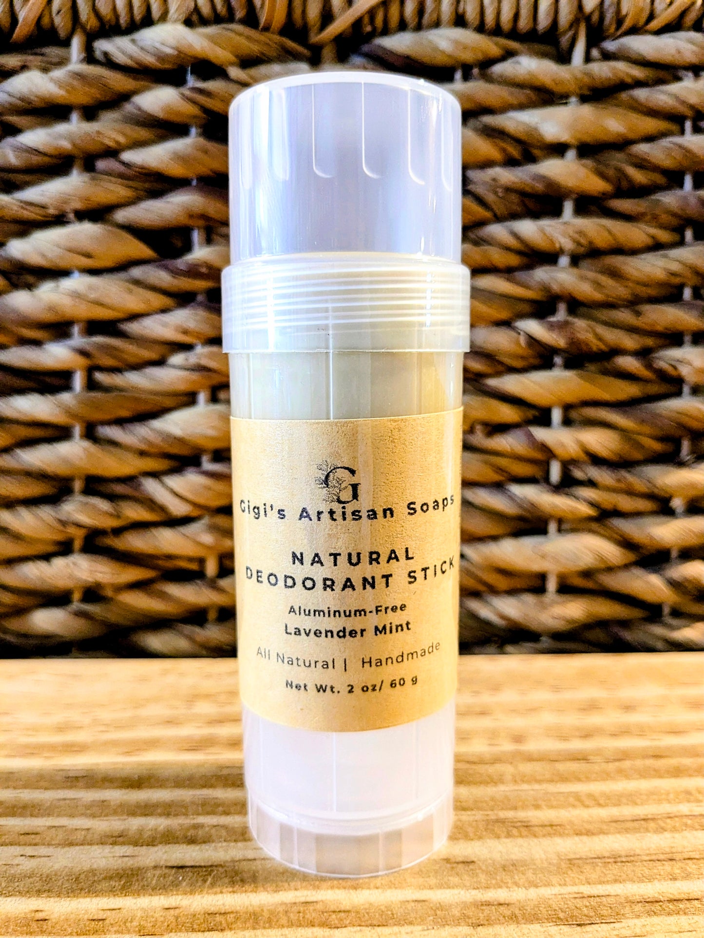 All-natural handmade deodorant stick, Lavender Mint
