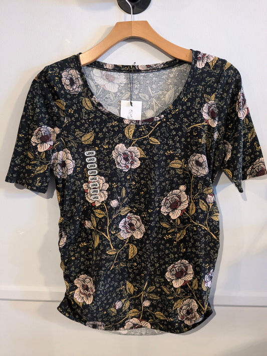 Essential fitted scoop neck SS tee, Multi