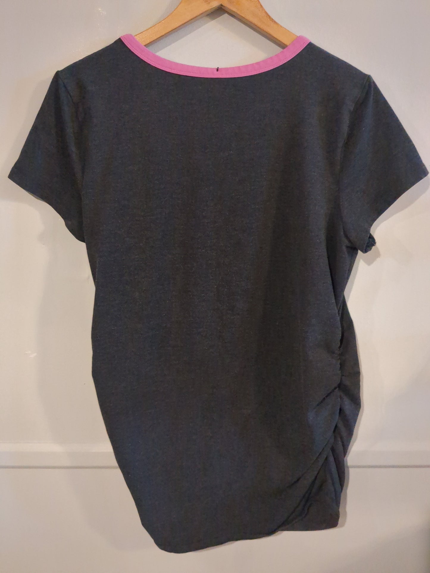 'Mama' SS floral graphic tee, Charcoal
