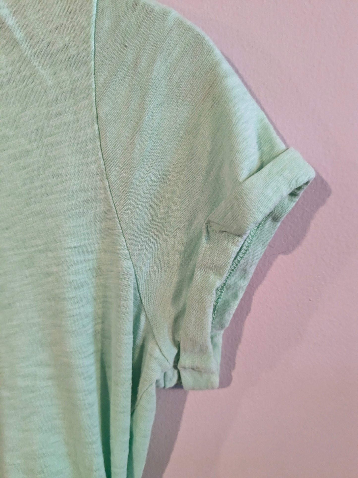 Classic scoop neck fitted cuffed SS tee, Multi