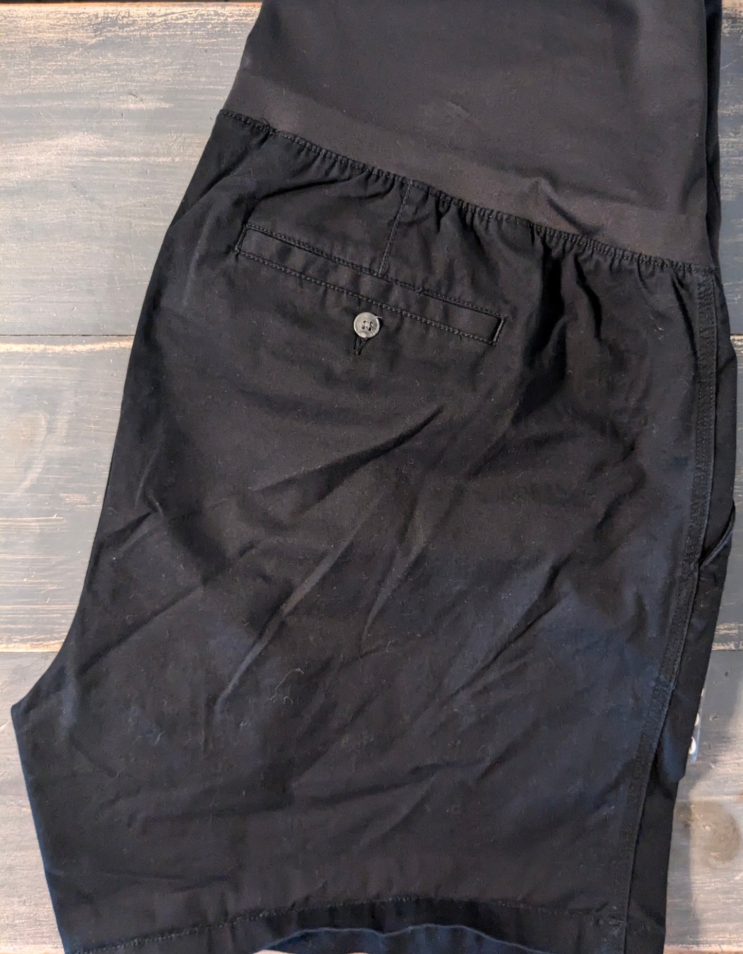 Mid panel casual 6.5" pocket shorts, Black