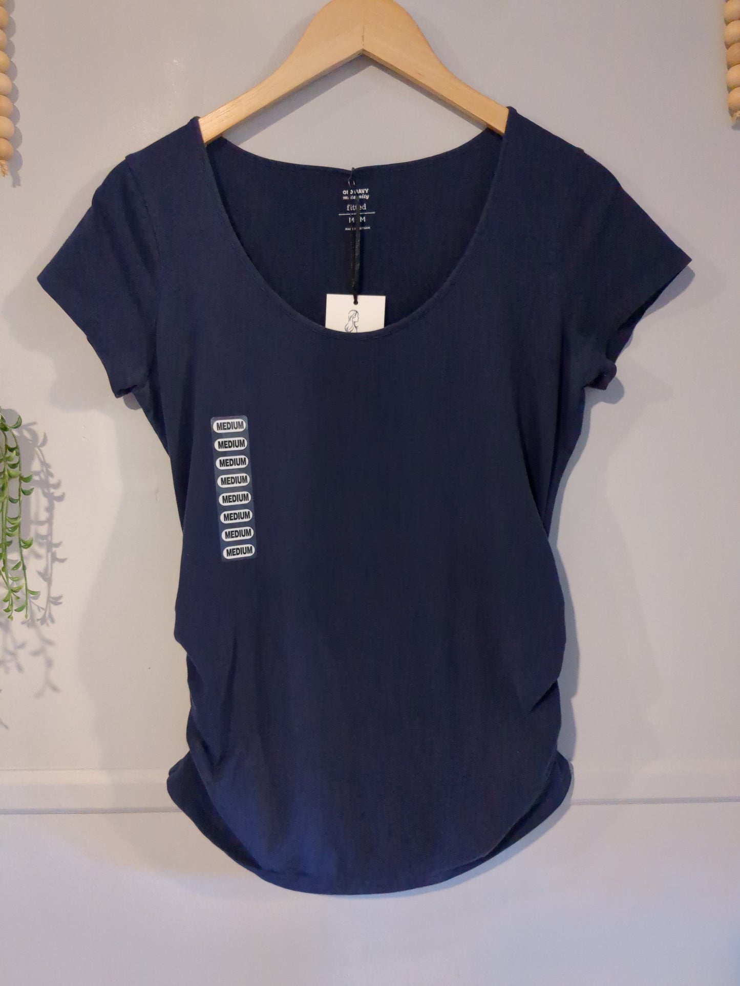 Vintage stye fitted scoop neck SS tee, Multi