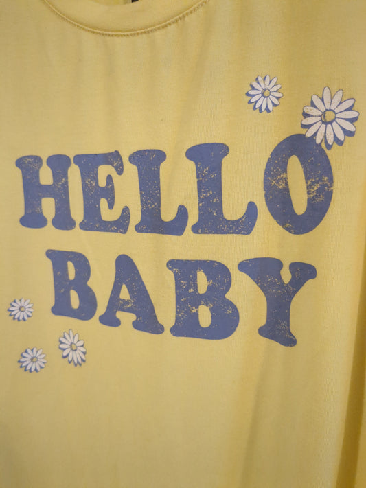 'Hello baby' graphic tank, Sunshine