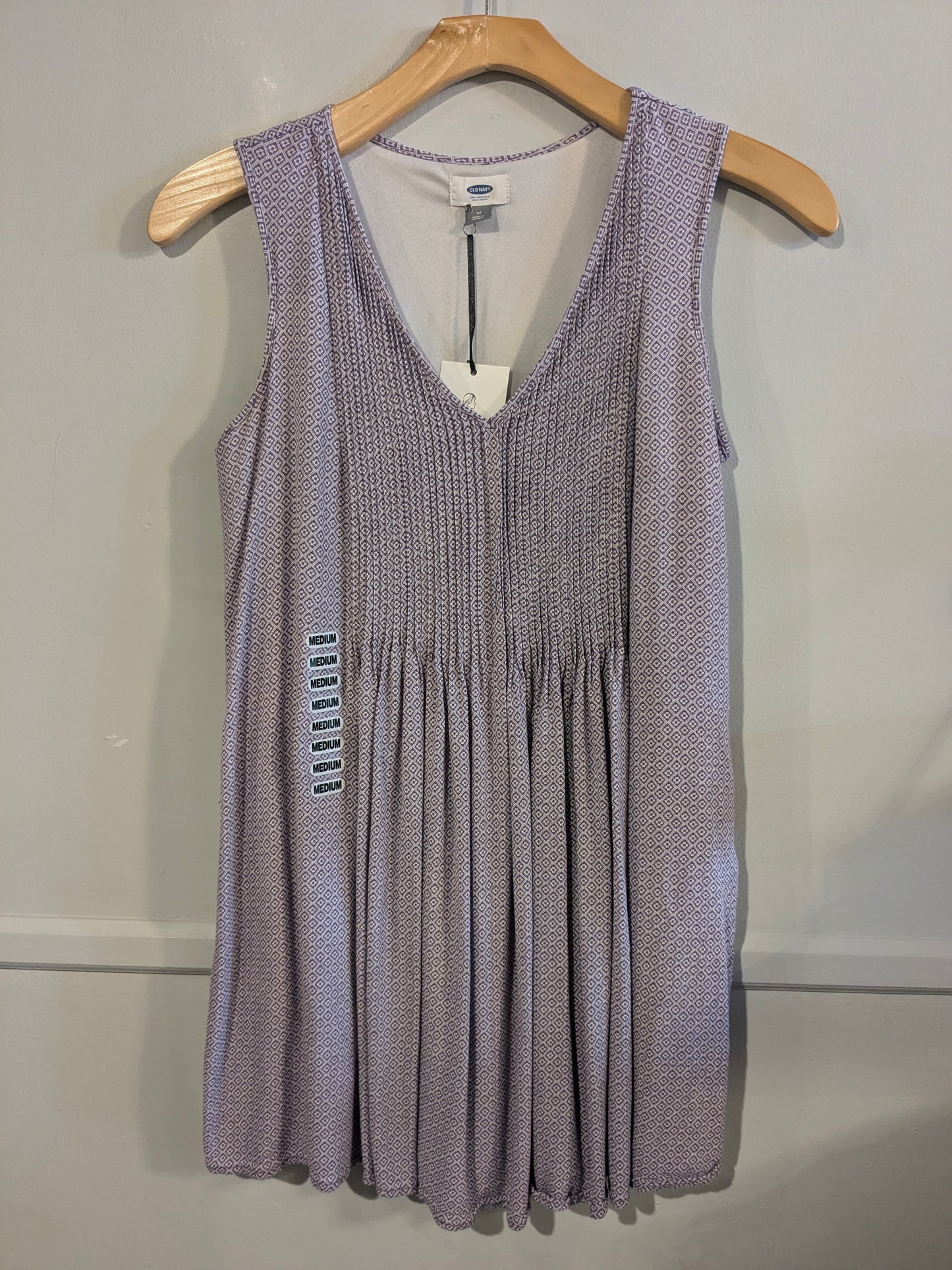 Accordion front flowy tank, Grape