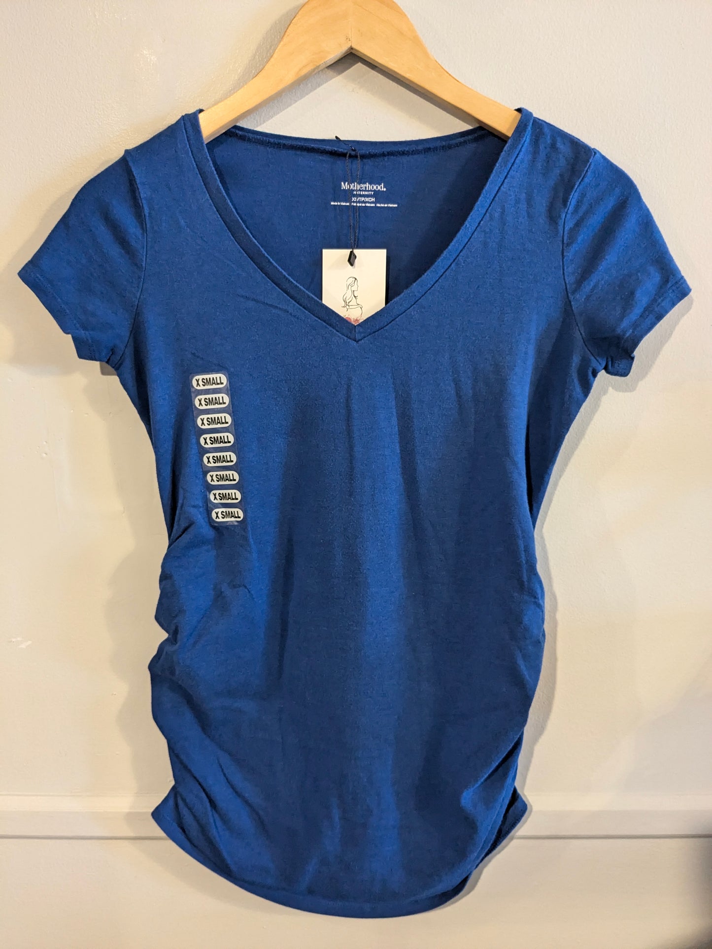 Essential fitted v-neck SS tee, Multi