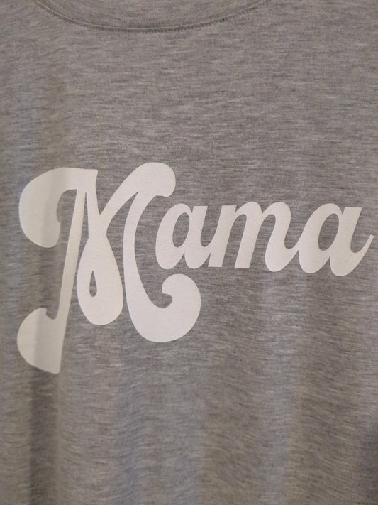'Mama' SS graphic tee, Light grey