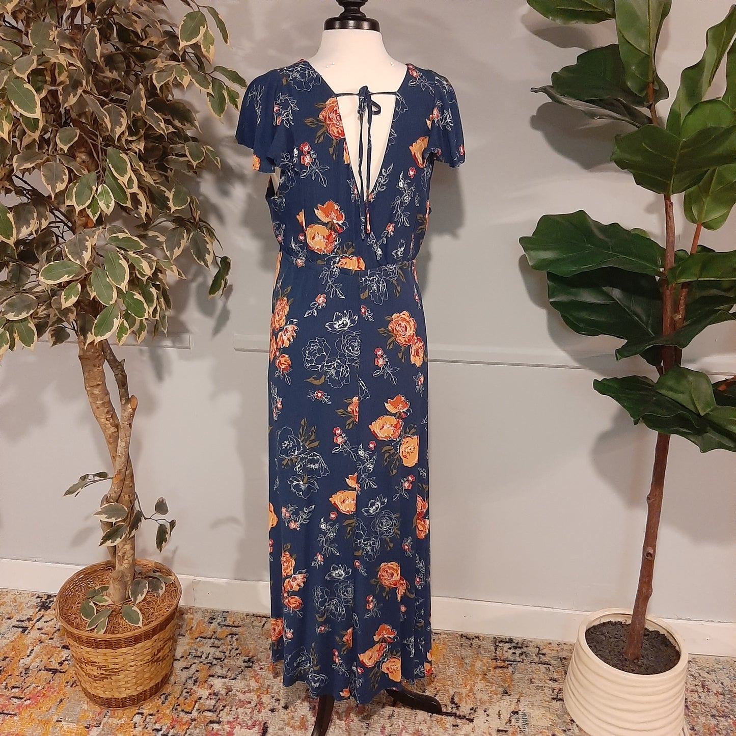 Blue Floral Romper