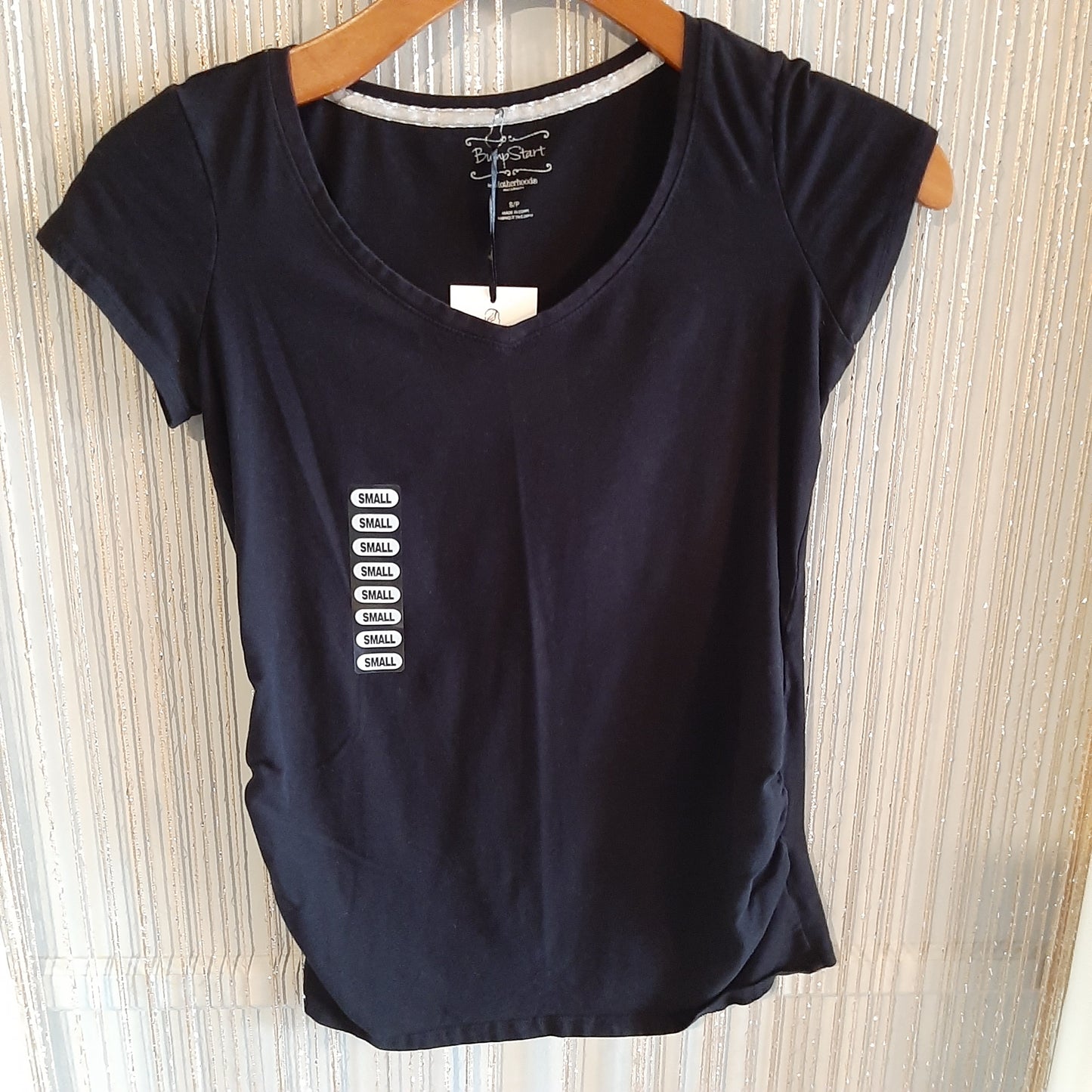 Essential fitted v-neck SS tee, Multi