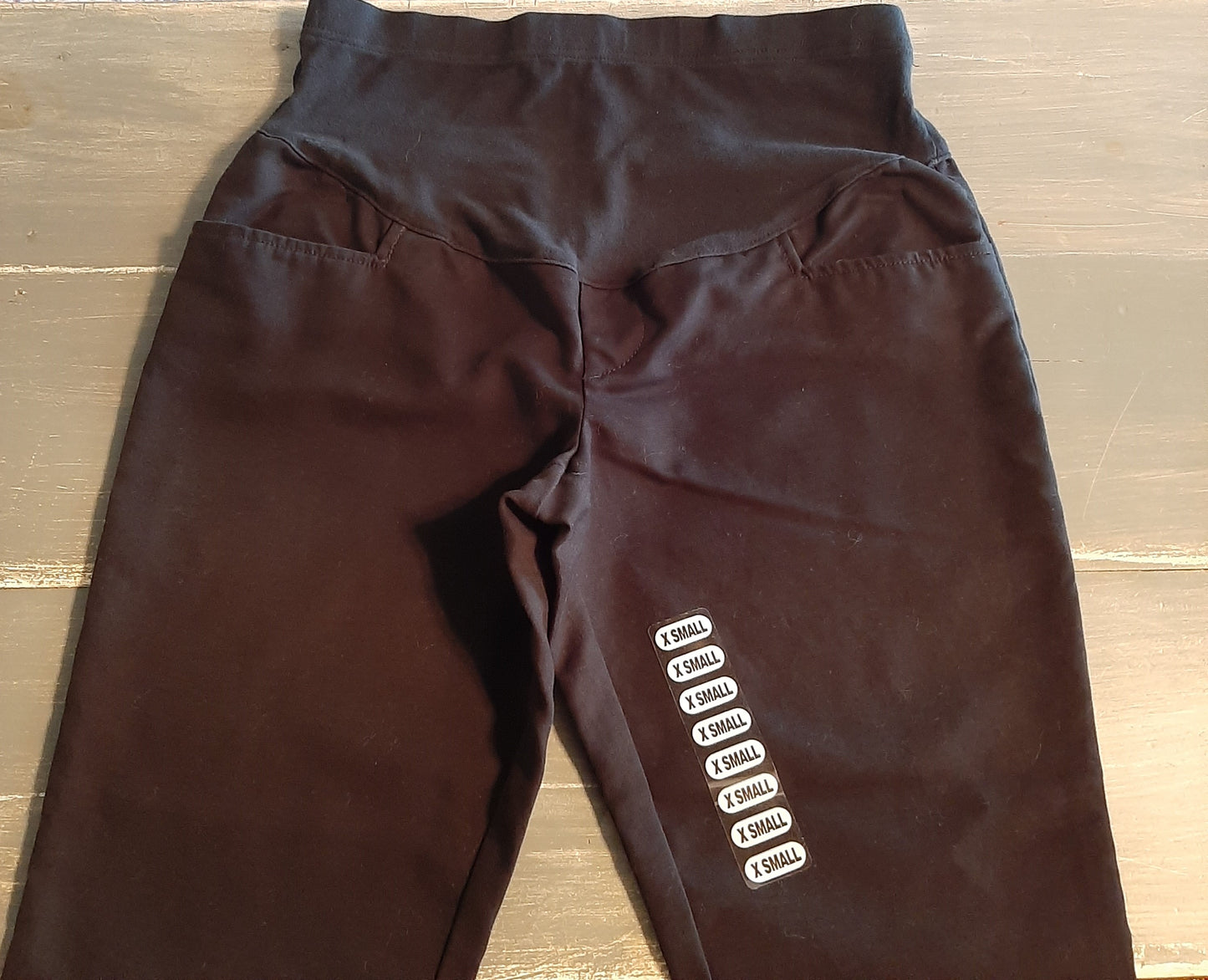 Mid panel 23” skinny cropped trousers, Black