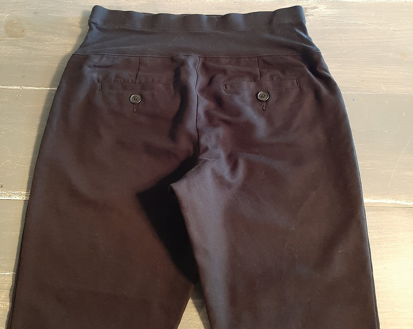 Mid panel 23” skinny cropped trousers, Black