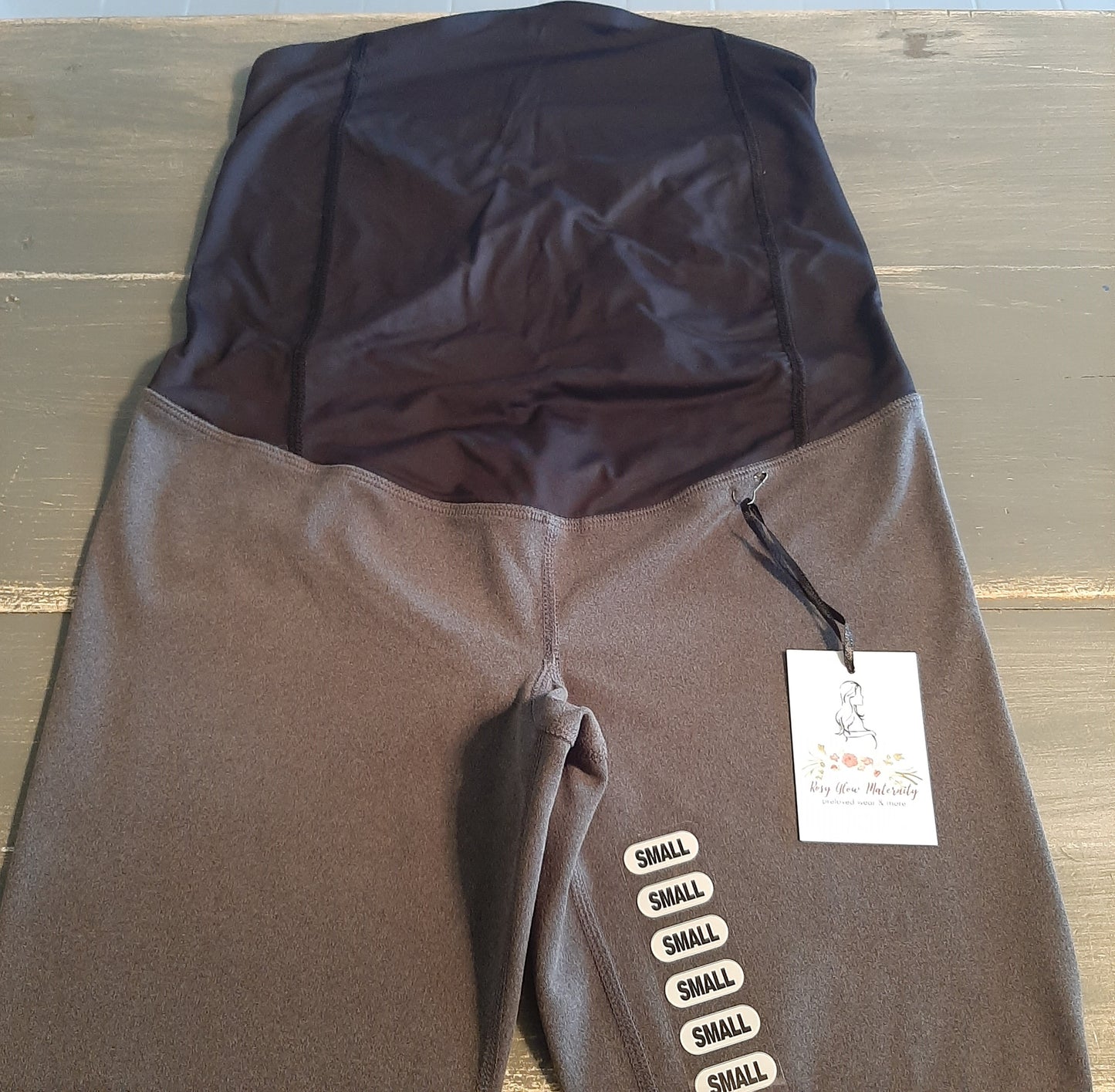 Convertible panel 23" cropped leggings, Charcoal