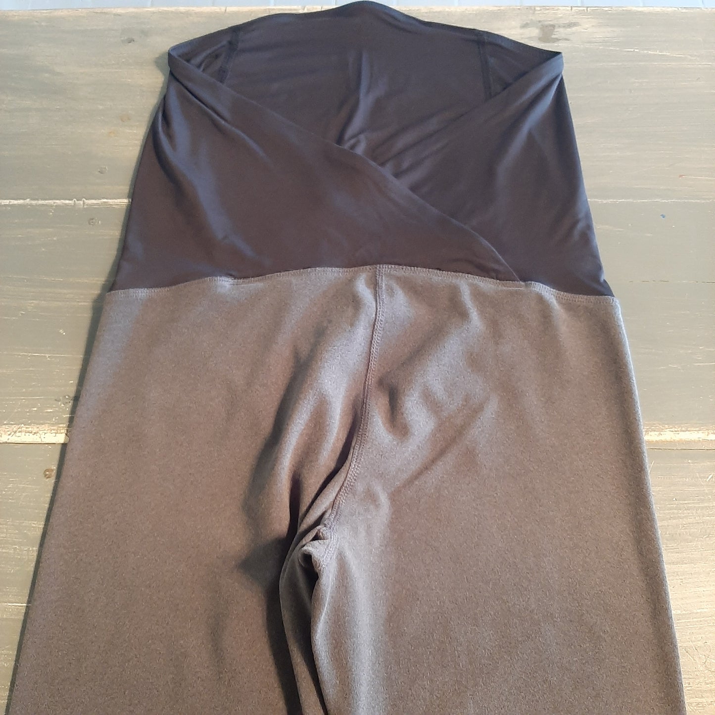 Convertible panel 23" cropped leggings, Charcoal