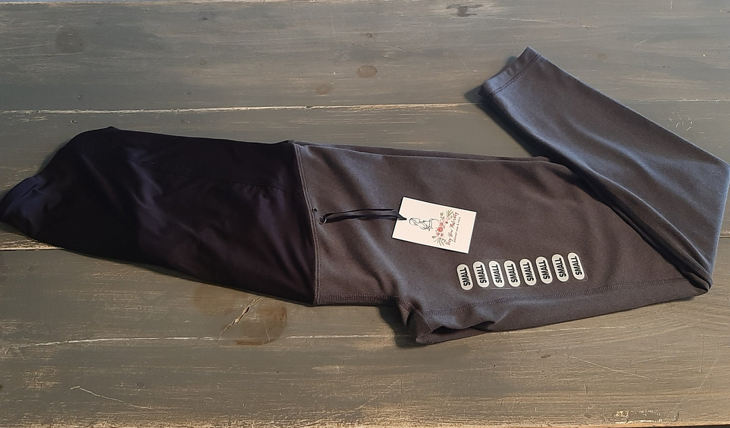 Convertible panel 23" cropped leggings, Charcoal