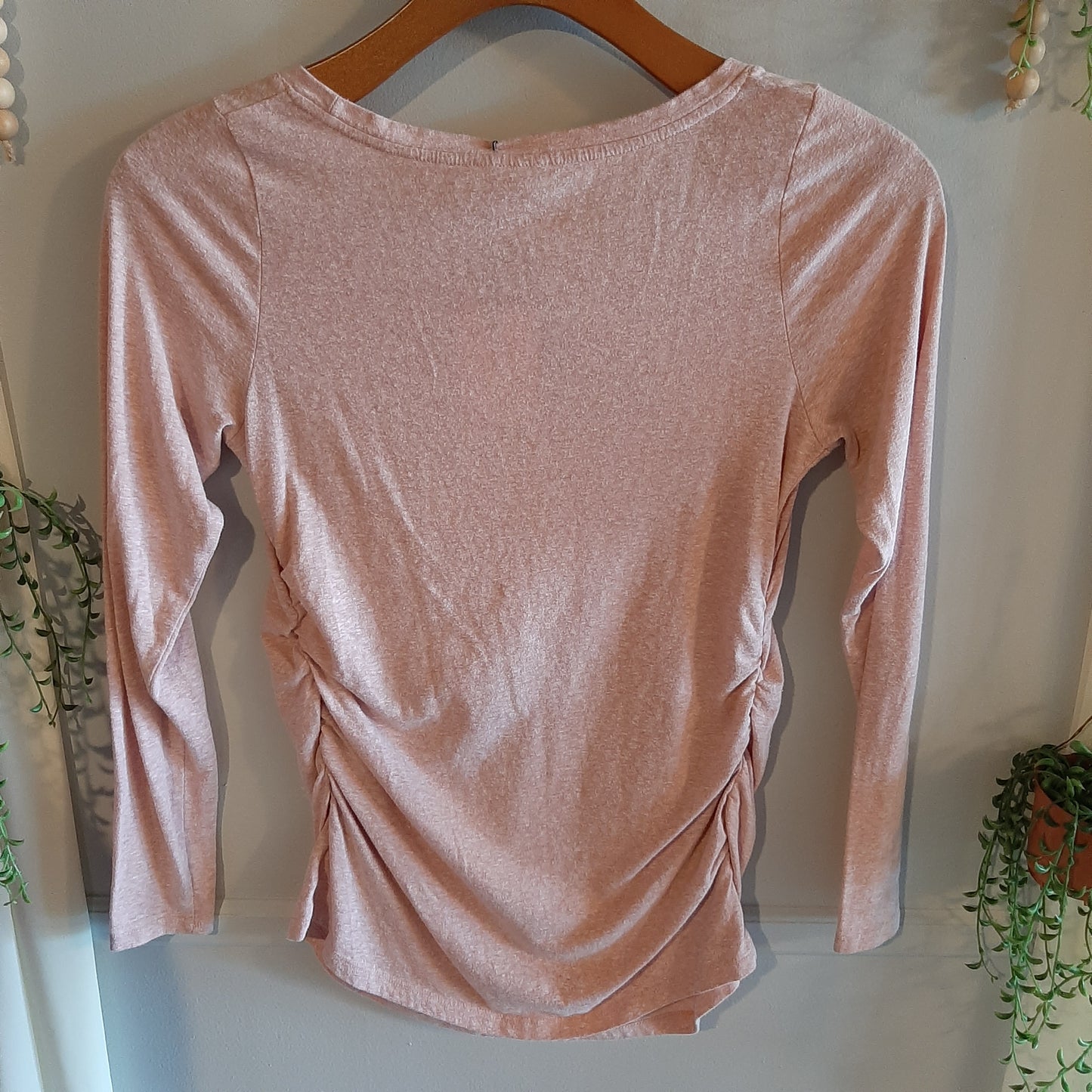 Essential scoop neck fitted LS tee, Multi