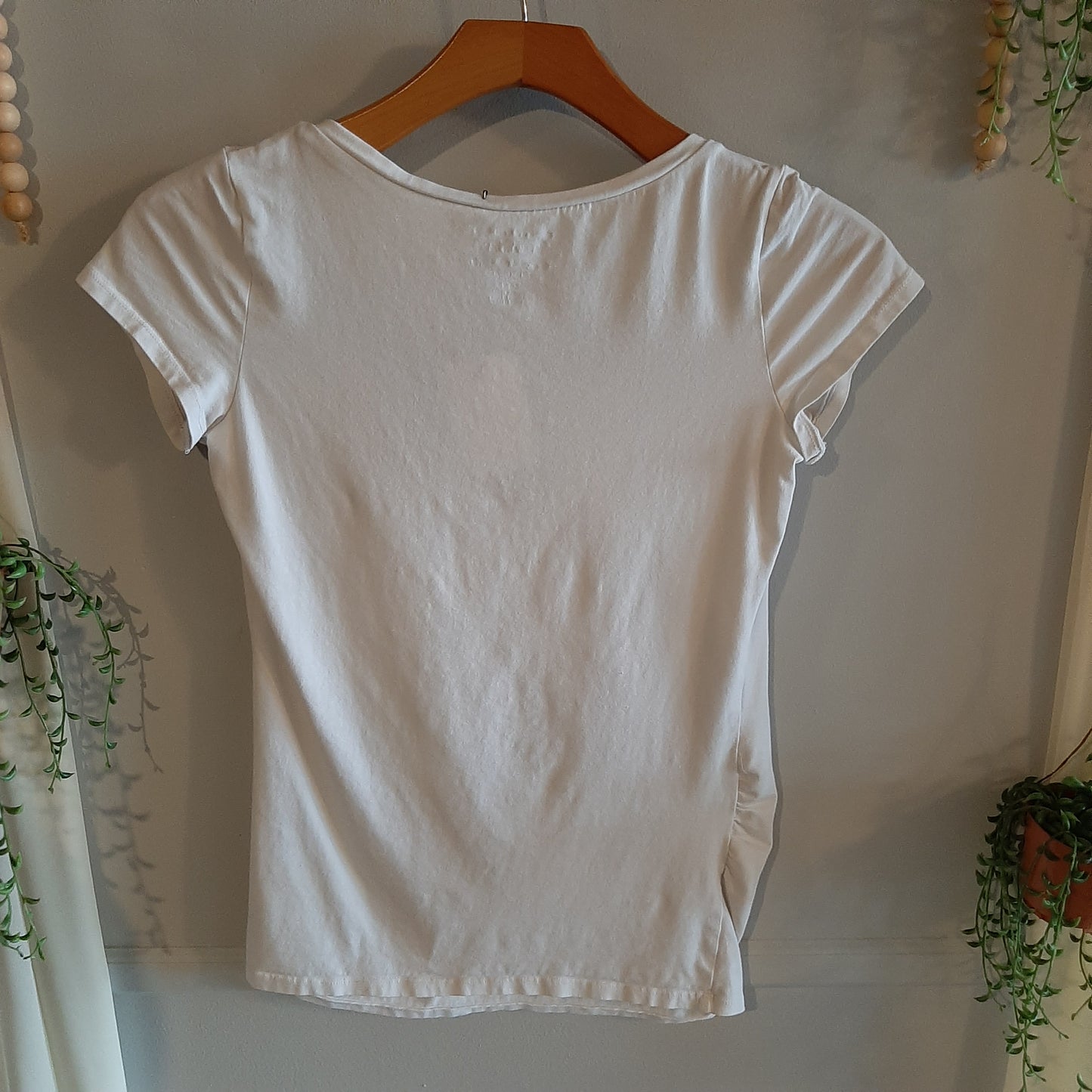 Classic v-neck SS tee, White