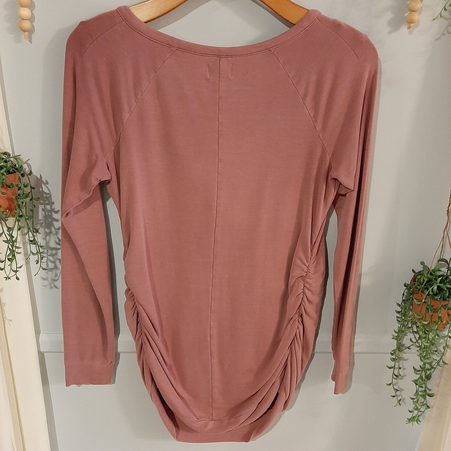 Extra cozy laced v-neck LS top, Multi