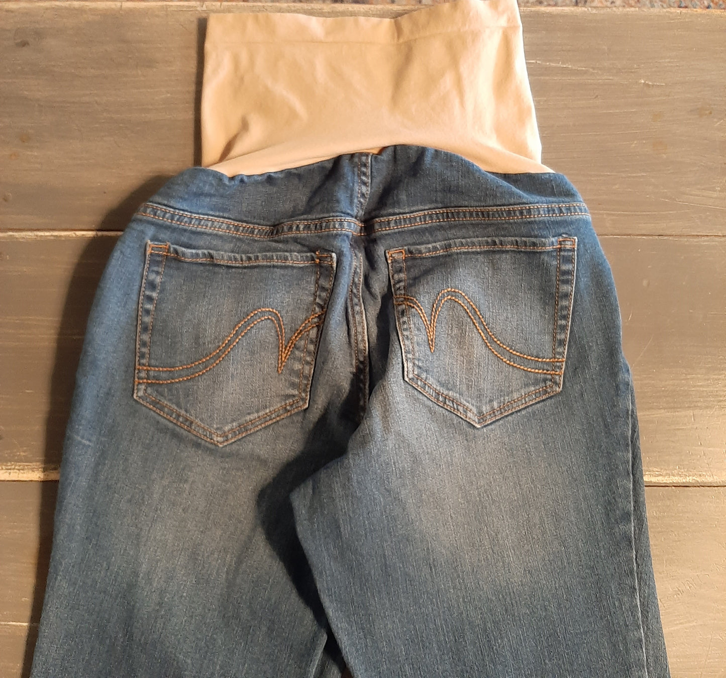 Full panel 24" straight leg jeans, Medium wash