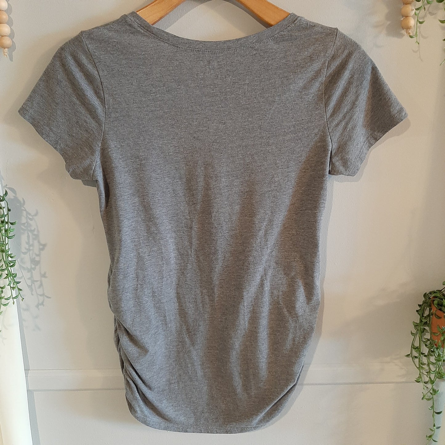 'Adding a little more LOVE to our family' SS graphic tee, Grey