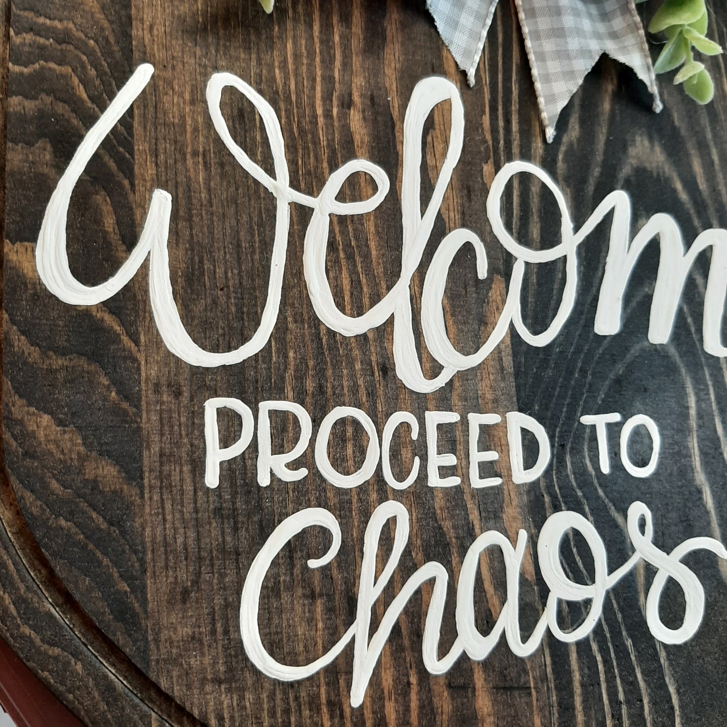 Handcrafted wooden door sign, Asst'd
