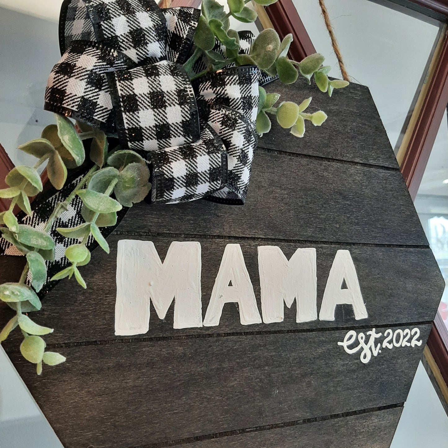 Handcrafted wooden door sign, Asst'd