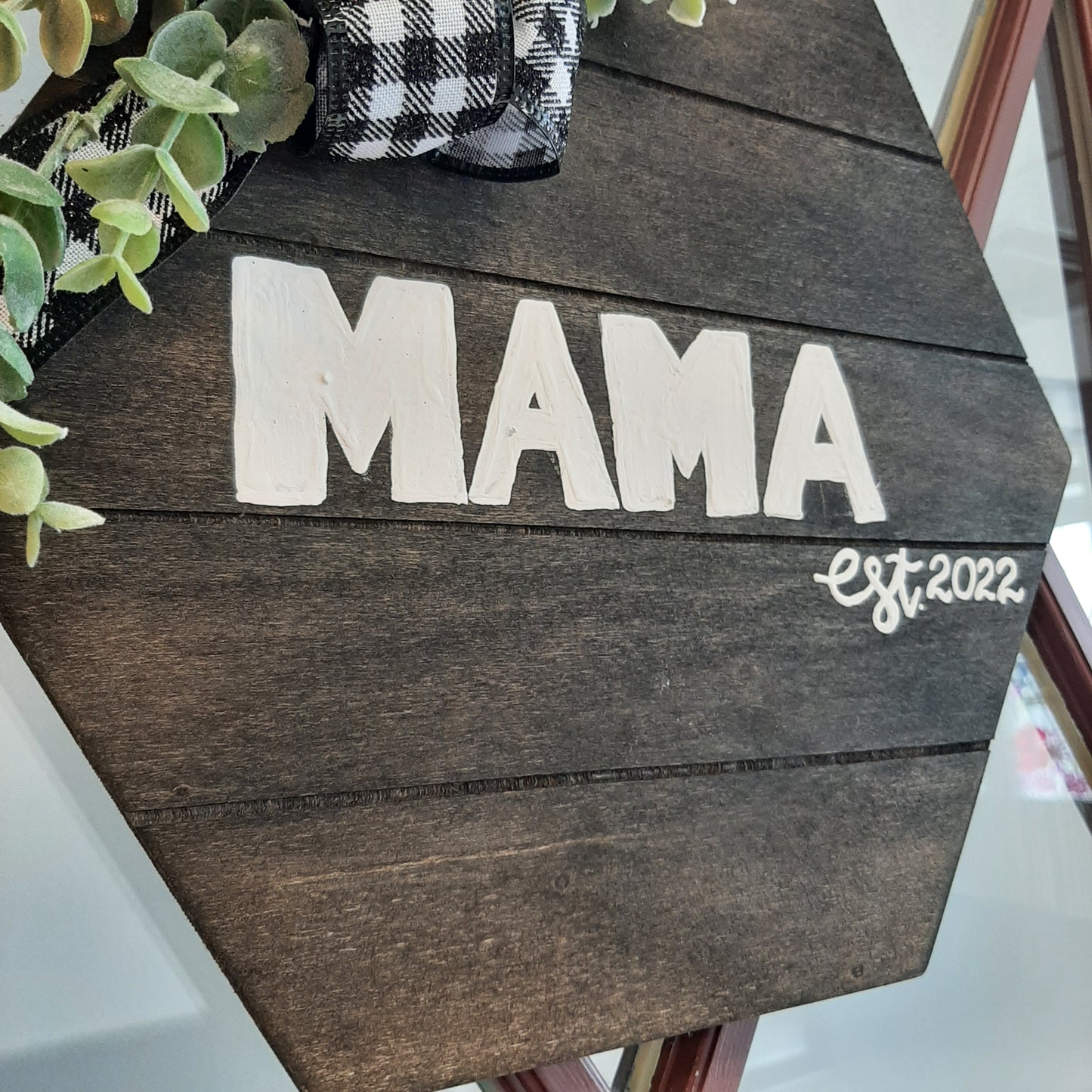 Handcrafted wooden door sign, Asst'd