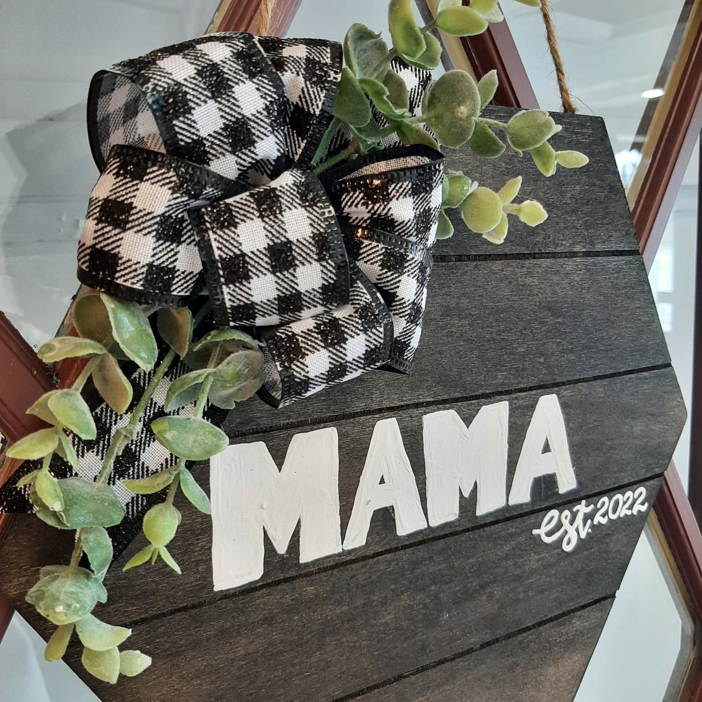 Handcrafted wooden door sign, Asst'd