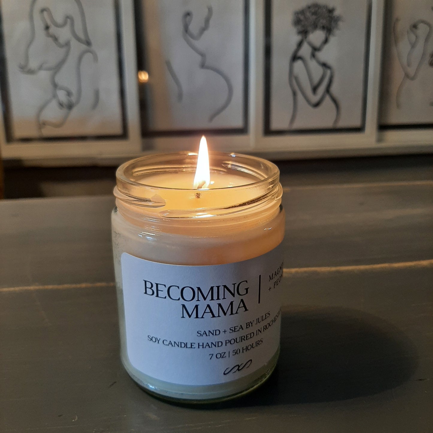 Hand-poured soy candles, Asst'd