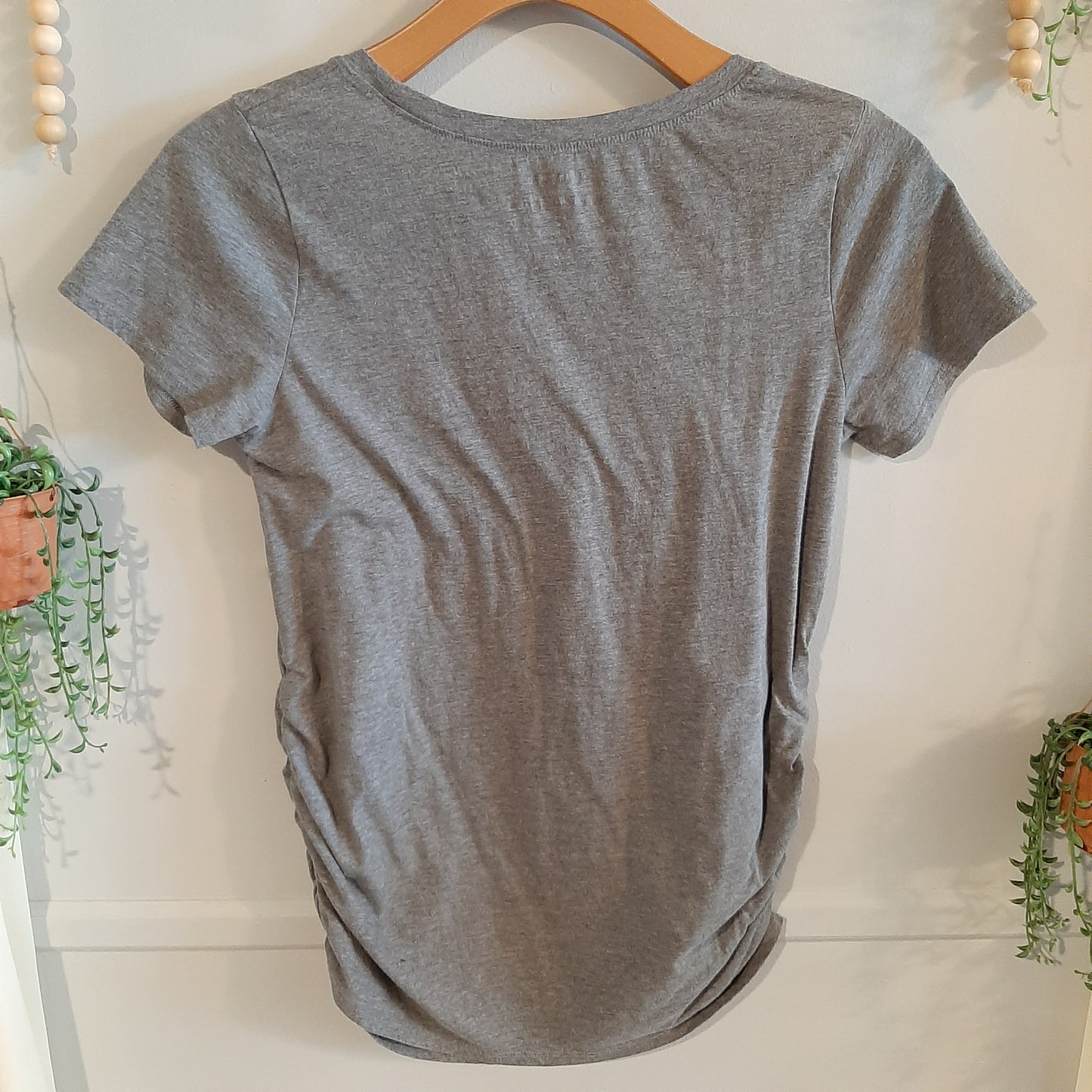 'Adding a little more LOVE to our family' SS graphic tee, Grey