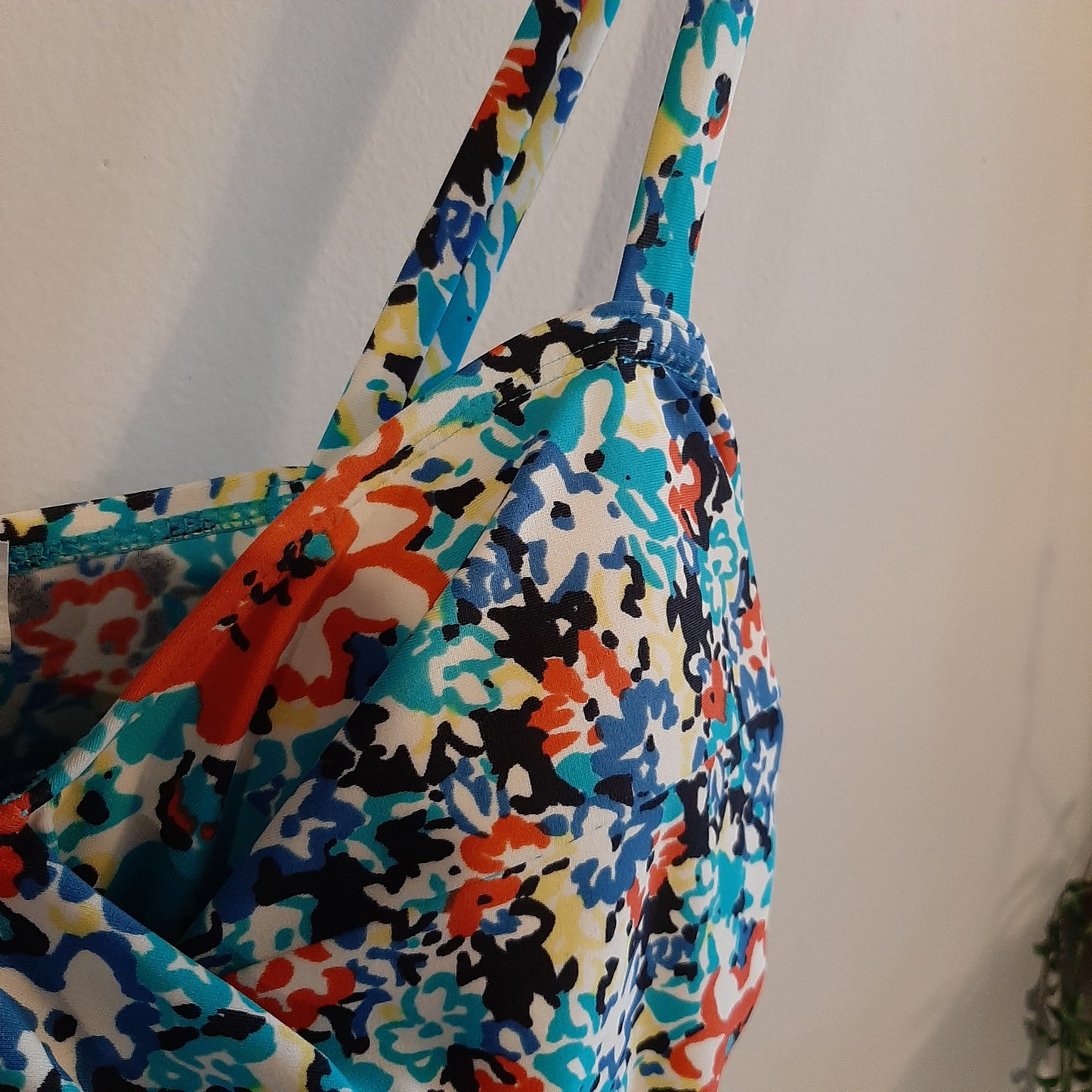 Twisted tankini swimsuit top, Summer florals