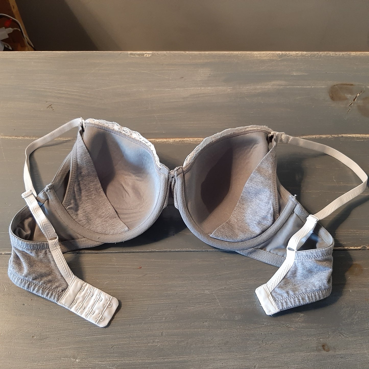 Clasp strap nursing underwire bra, Grey