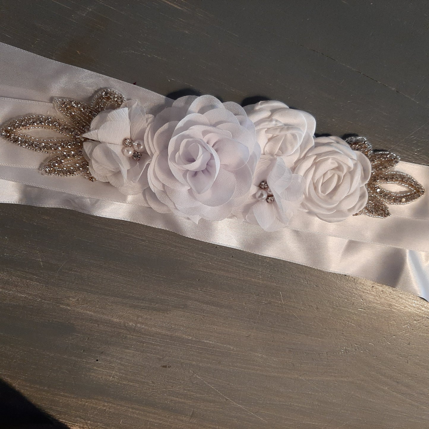 Satin flower maternity belt, Multi