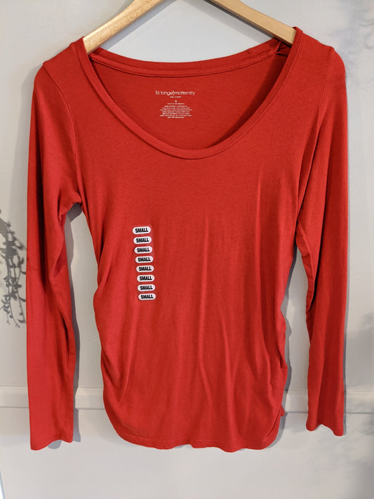 Essential scoop neck fitted LS tee, Multi